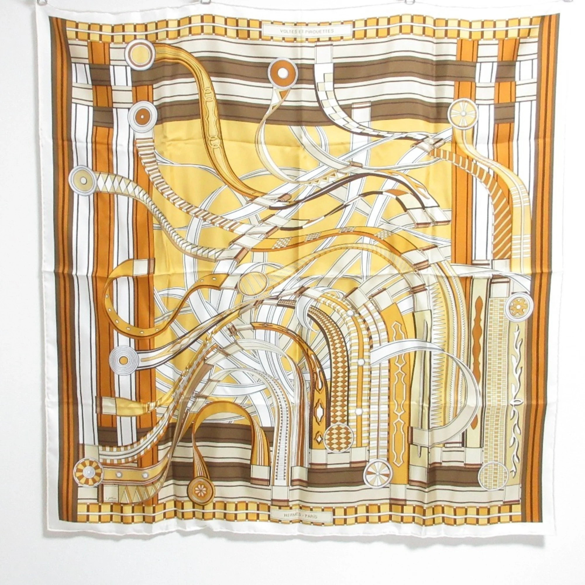 Hermes Cream Scarf